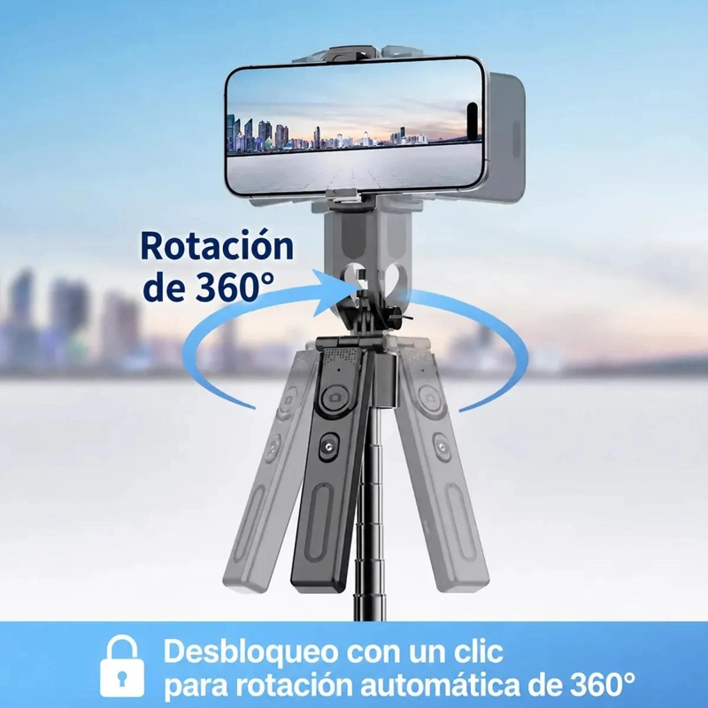 TRIPODE PLEGABLE CON GIMBAL INTELIGENTE Y CONTROL REMOTO - 8