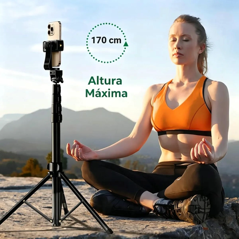 TRIPODE Y PALO DE SELFIE EXTENSIBLE PARA CELULARES Y CAMARAS - 6