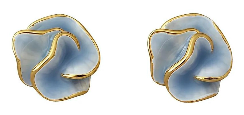 AROS ELEGANTES BAÑADOS EN ORO PARA MUJER DE 1,4 CM - 1