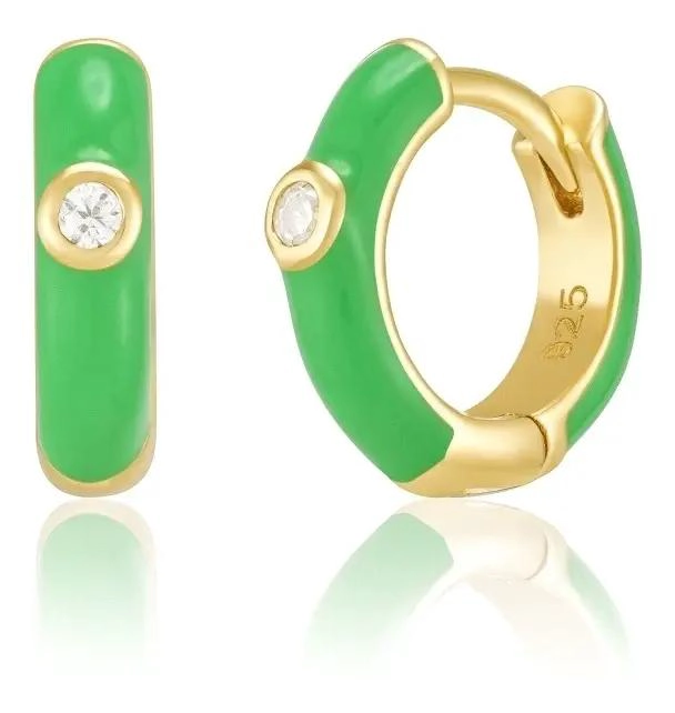 ARGOLLAS DE PLATA 925 CHAPADAS EN ORO PARA NIÑAS Y MUJERES - 1