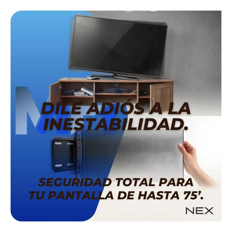 SOPORTE DE TV FIJO PARA PANTALLAS DE 37 A 75 PULGADAS - 4