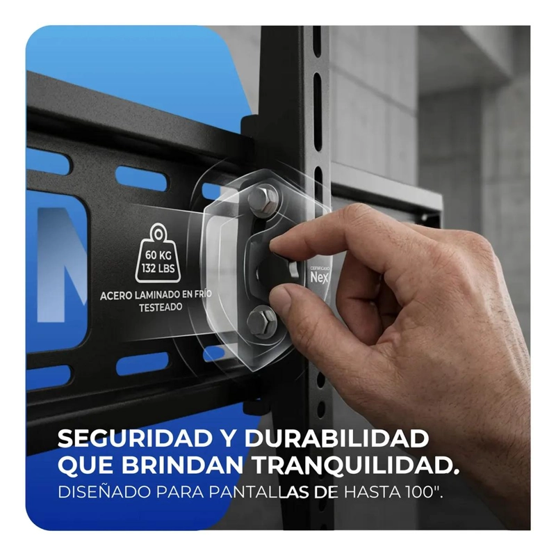 SOPORTE DE TV FIJO PARA PANTALLAS DE 37 A 75 PULGADAS - 8