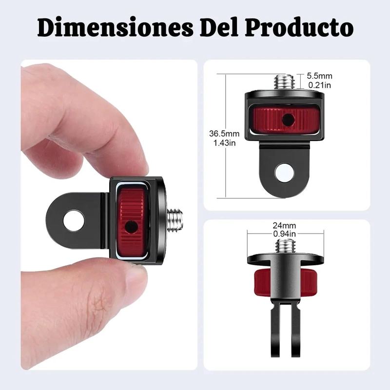 ADAPTADOR DE TRIPODE UNIVERSAL PARA CAMARAS Y ACCESORIOS - 5