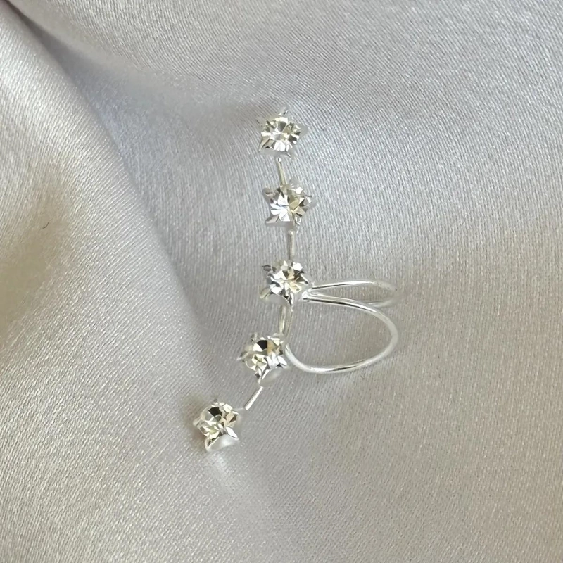 ARO EAR CUFF PRESION TREPADOR EN PLATA 925 SIN PERFORACION - 1