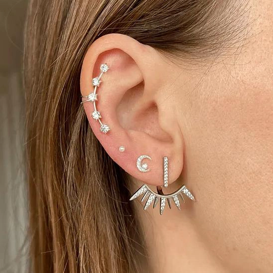 ARO EAR CUFF PRESION TREPADOR EN PLATA 925 SIN PERFORACION - 2