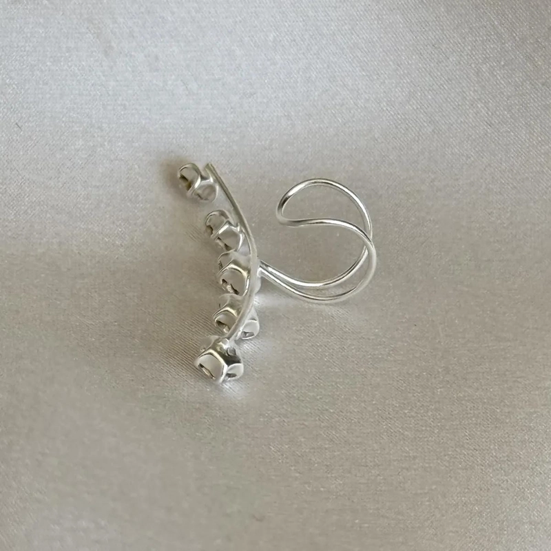 ARO EAR CUFF PRESION TREPADOR EN PLATA 925 SIN PERFORACION - 4