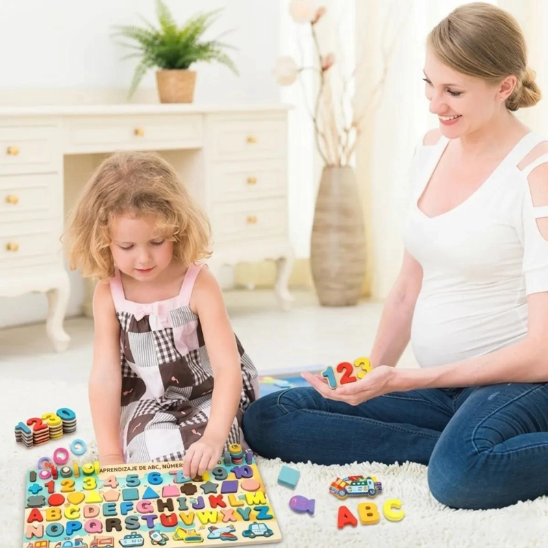 TABLERO DIDACTICO 7 EN 1 DE MADERA PARA APRENDIZAJE INFANTIL - 5