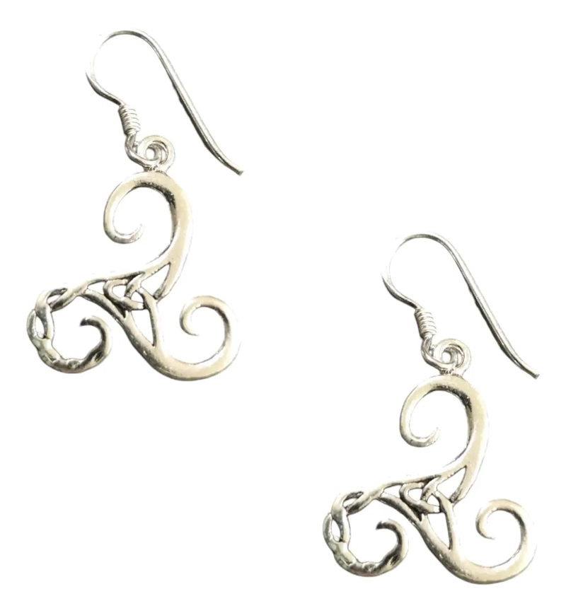 AROS COLGANTES DE PLATA LEY 925 PARA MUJER CON CAJA DE REGALO - 1