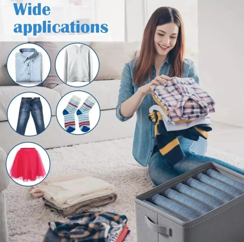 PACK DE 4 ORGANIZADORES DE ROPA CON 7 DIVISORES CUADRADOS - 4
