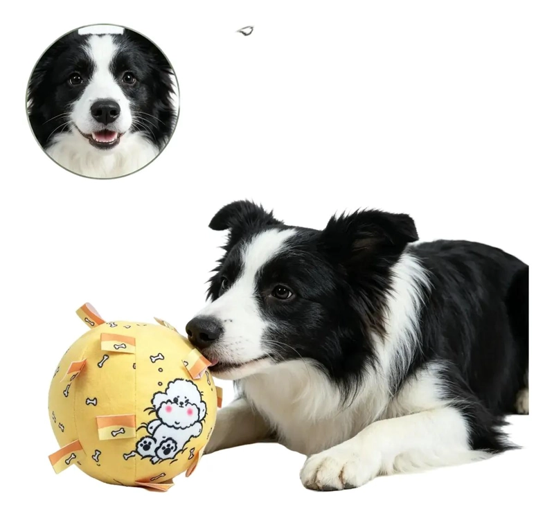 PELOTA DE PELUCHE SONORA PARA PERROS DE TODOS LOS TAMAÑOS - 1