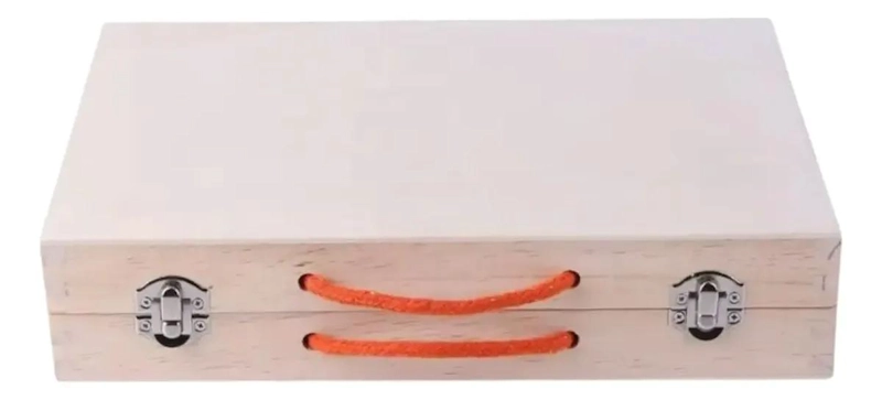 CAJA DE HERRAMIENTAS DE MADERA PARA NIÑOS, JUGUETE EDUCATIVO - 8