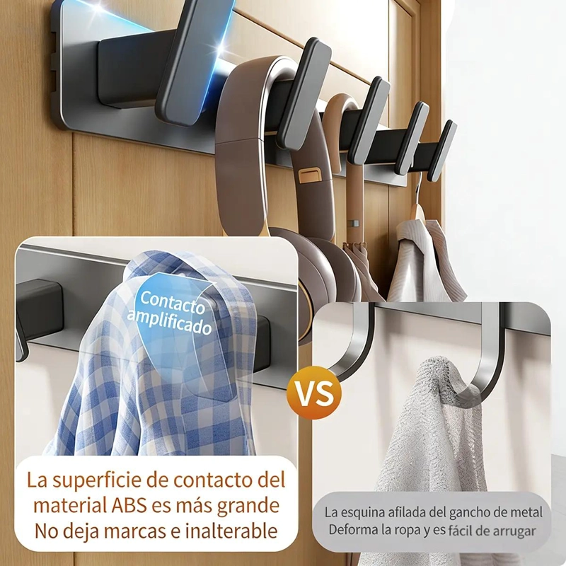 PERCHERO DE COCINA CON 5 GANCHOS PARA ORGANIZACION DEL HOGAR - 3