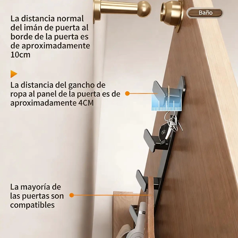 PERCHERO DE COCINA CON 5 GANCHOS PARA ORGANIZACION DEL HOGAR - 4