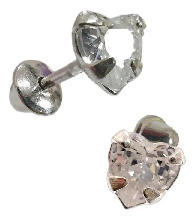 AROS DE PLATA 925 CON CIRCON PARA NIÑAS Y MUJERES - 1