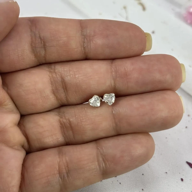 AROS DE PLATA 925 CON CIRCON PARA NIÑAS Y MUJERES - 2