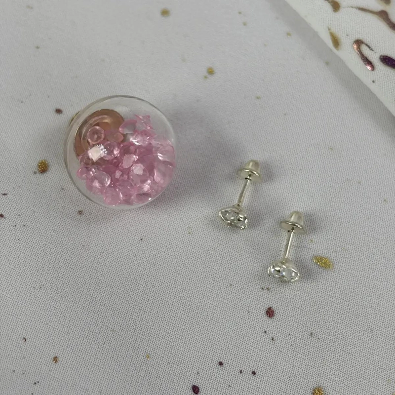 AROS DE PLATA 925 CON CIRCON PARA NIÑAS Y MUJERES - 6