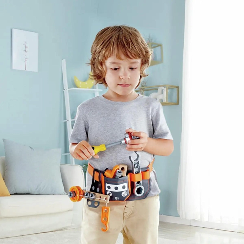 JUEGO DIDACTICO CINTURON DE HERRAMIENTAS DE MADERA PARA NIÑOS - 4