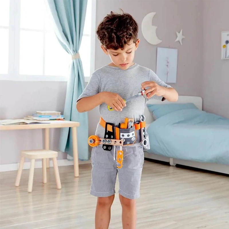 JUEGO DIDACTICO CINTURON DE HERRAMIENTAS DE MADERA PARA NIÑOS - 6