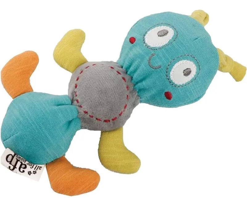 JUGUETE DE PELUCHE ORUGA PARA CACHORROS CON CASCABEL - 1