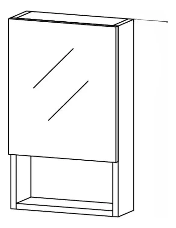 MUEBLE DE BAÑO CON ESPEJO Y ESTANTES EN COLOR BLANCO - 2