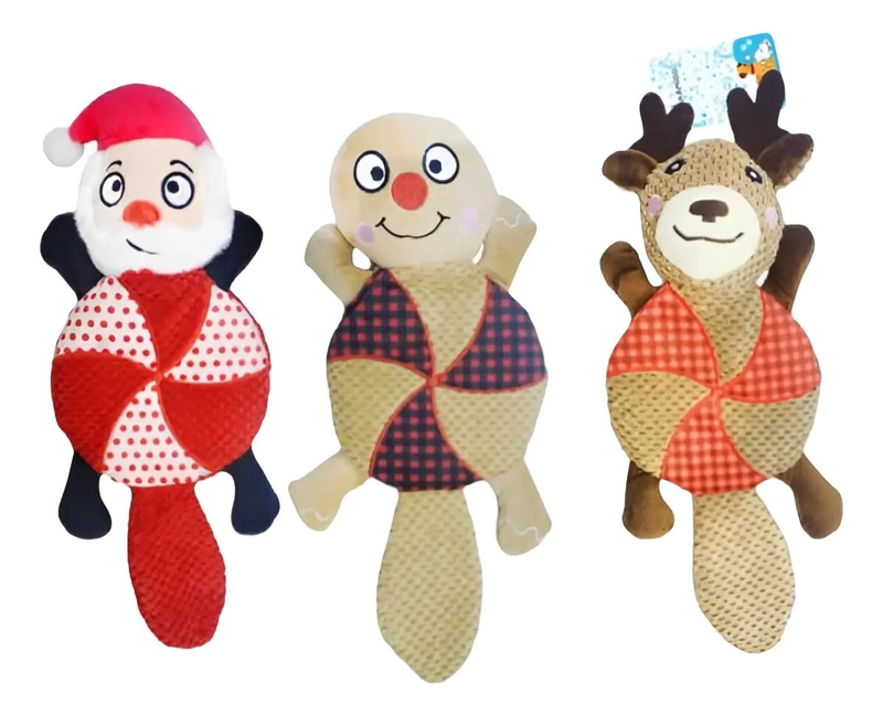 MUÑECO NAVIDEÑO DE PELUCHE SONORO PARA MASCOTAS - 2