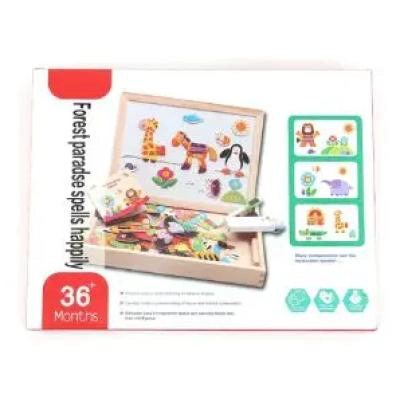 PIZARRA MAGNE TICA DE MADERA PARA APRENDIZAJE INFANTIL - 2