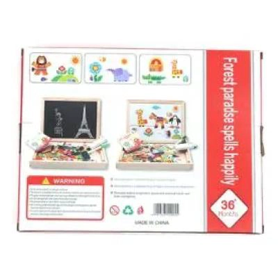PIZARRA MAGNE TICA DE MADERA PARA APRENDIZAJE INFANTIL - 3