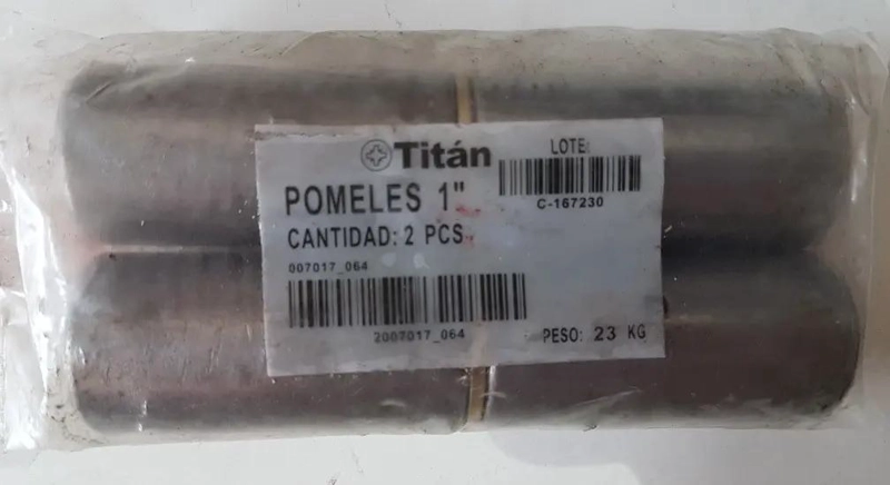 SET DE 2 POMELES DE ACERO AL CARBONO PARA PUERTAS - 4