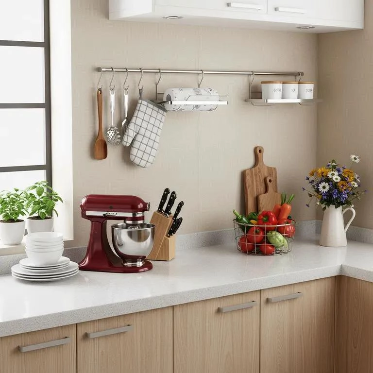 PORTAROLLO DE ACERO INOXIDABLE PARA BAÑO Y COCINA - 2