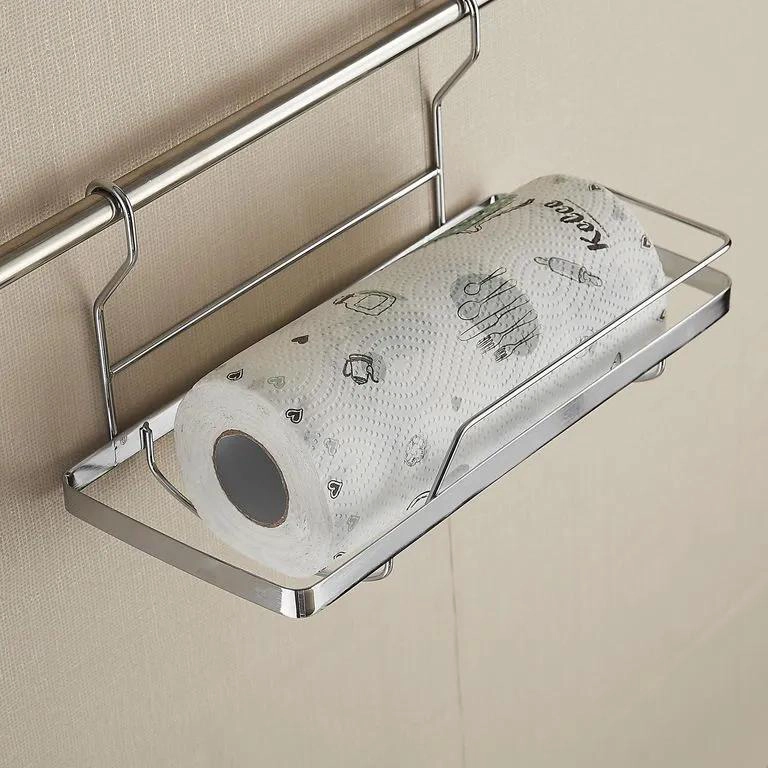PORTAROLLO DE ACERO INOXIDABLE PARA BAÑO Y COCINA - 4