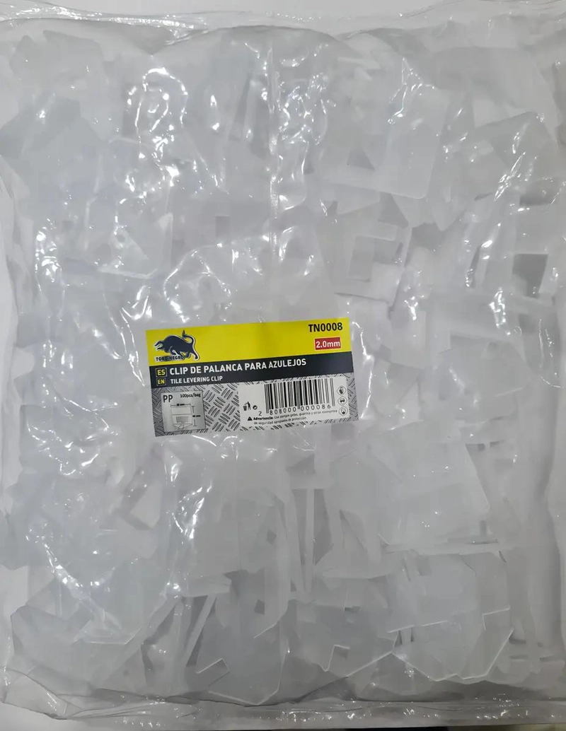 CLIPS NIVELADORES PLASTICOS 4CM X 3.6CM PACK 500 - 5