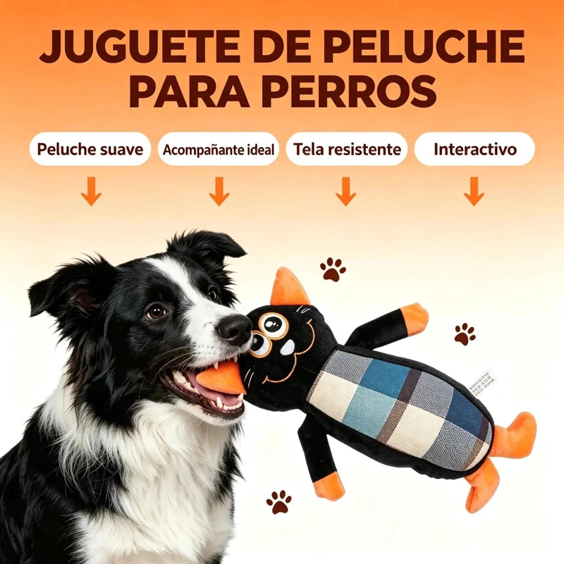 PELUCHE GATO LARGO 24CM CON TELA DE YUTE RESISTENTE - 3