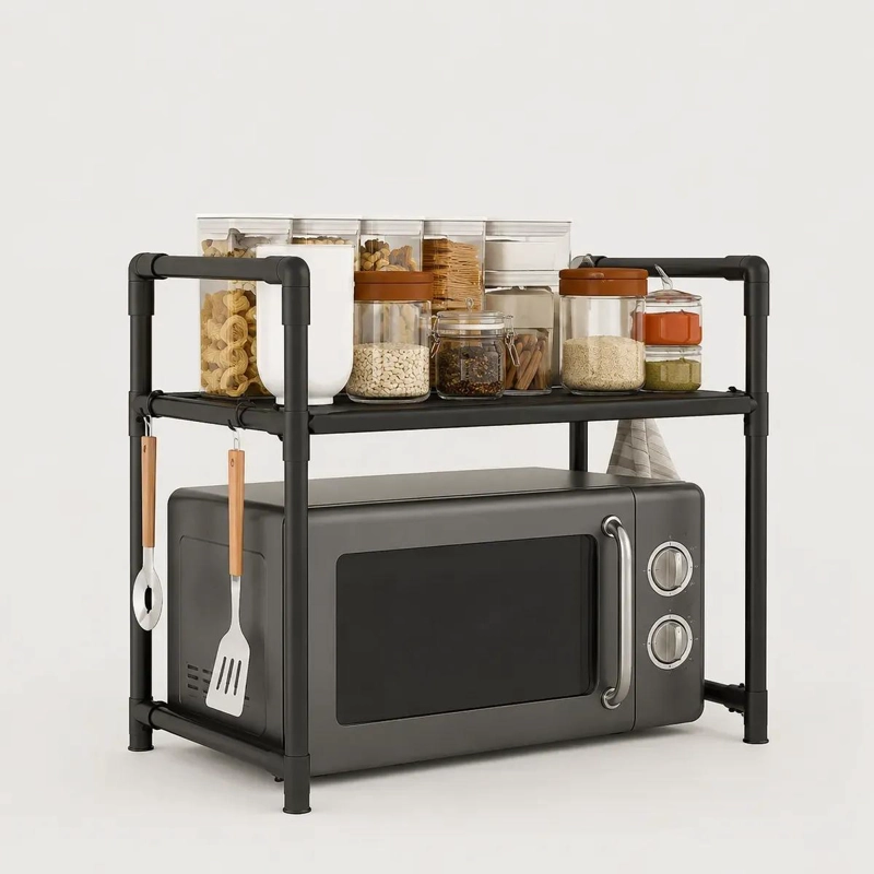 ESTANTE ORGANIZADOR MULTIFUNCIONAL PARA COCINA Y MICROONDAS - 4