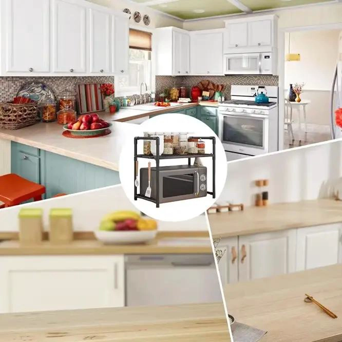ESTANTE ORGANIZADOR MULTIFUNCIONAL PARA COCINA Y MICROONDAS - 5