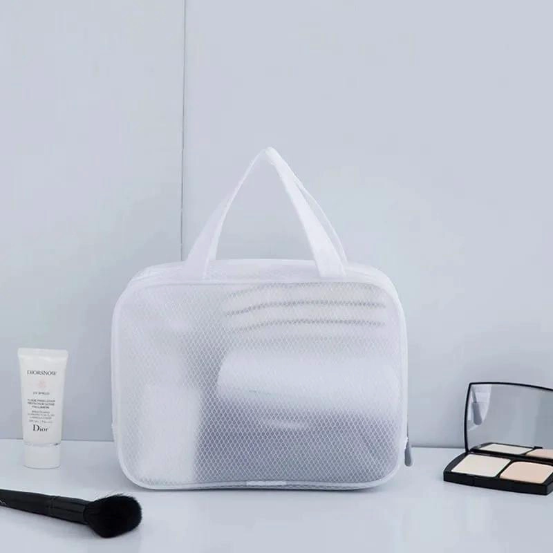 SET DE 2 BOLSOS COSMETIQUEROS IMPERMEABLES CON MALLA - 2