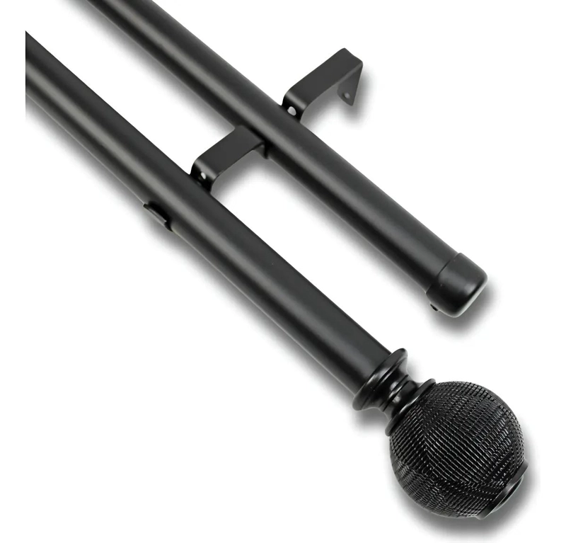 BARRA METALICA EXTENSIBLE PARA CORTINAS AJUSTABLE DE 160 A 300 CM - 1