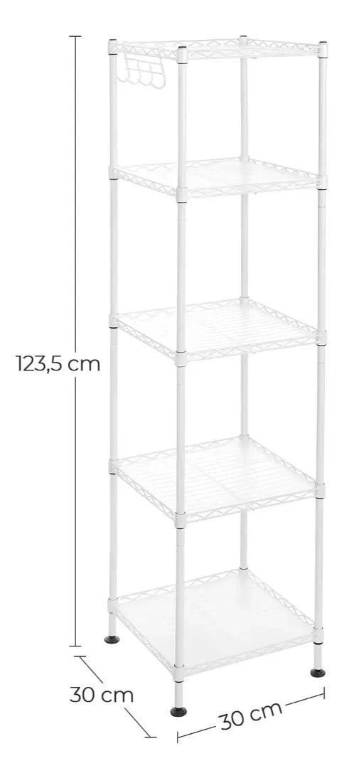 ESTANTERIA ORGANIZADOR AJUSTABLE DE 5 NIVELES EN COLOR BLANCO - 3