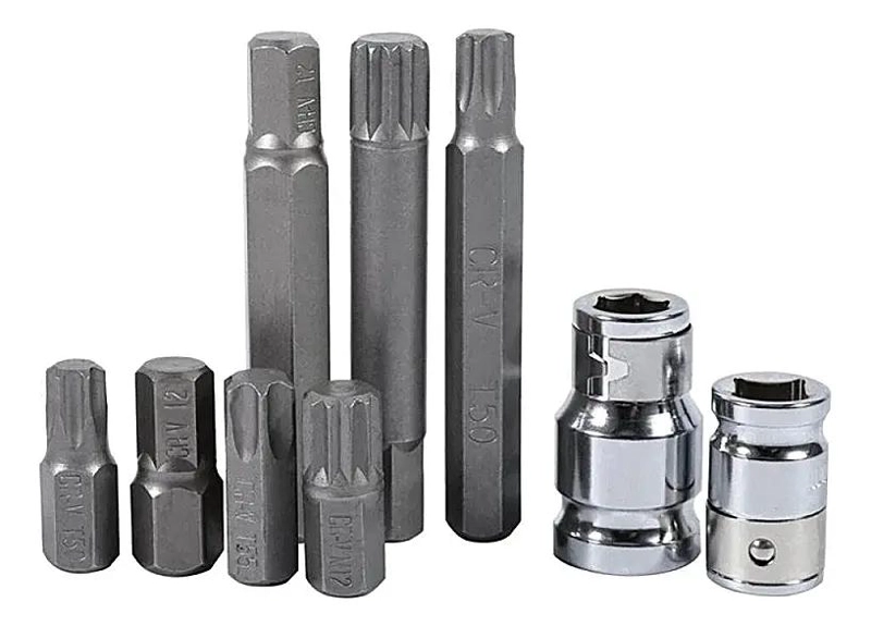 SET KIT JUEGO PUNTAS CORTO LARGO TORX ALLEN 40 PIEZAS - 3