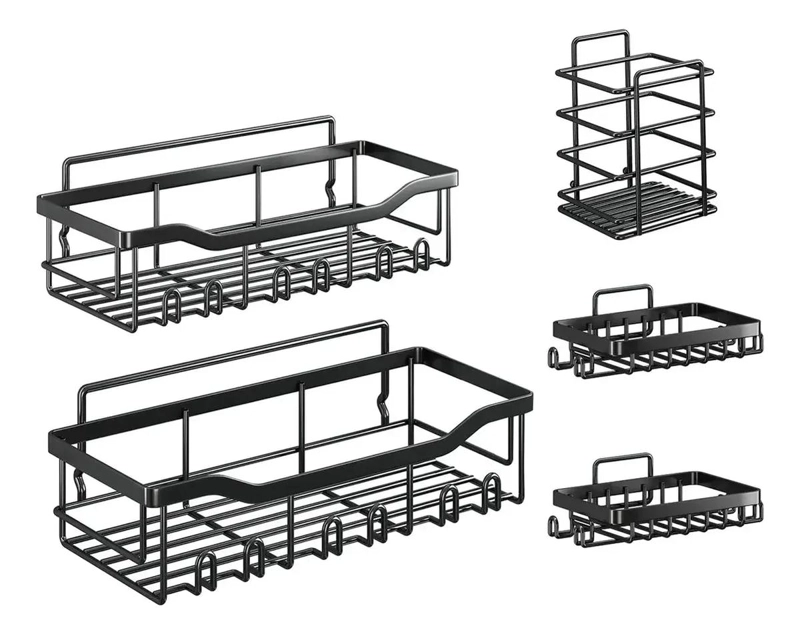SET DE 5 ORGANIZADORES DE PARED PARA BAÑO Y COCINA - 6