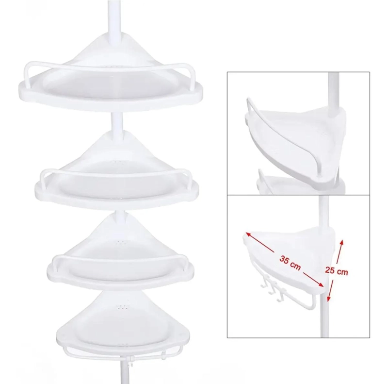 ORGANIZADOR DE BAÑO RETRACTIL CON CUATRO ESTANTES - 10