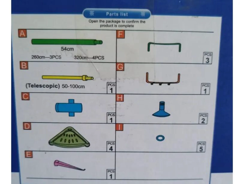 ORGANIZADOR ESQUINERO DUCHA BAÑO AJUSTABLE CON 4 ESTANTES - 6