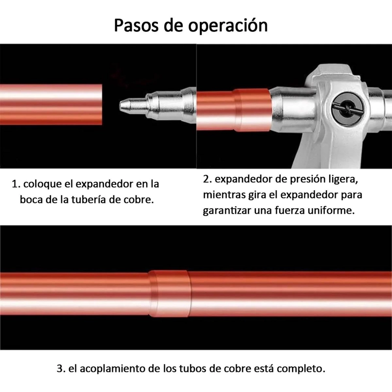 EXPANSOR MANUAL PARA TUBOS DE COBRE 1/4 - 7/8 PULGADA - 4