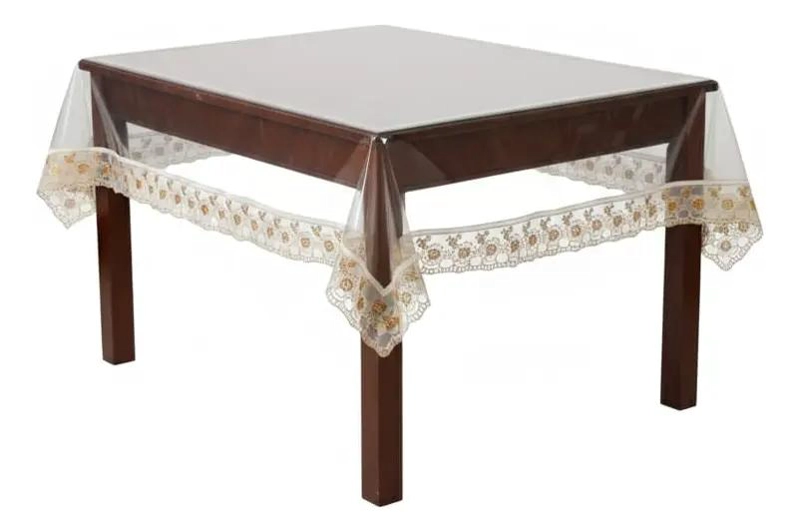 MANTEL RECTANGULAR ANTIMANCHA 137CM X 183CM CON BORDES ELEGANTES - 10