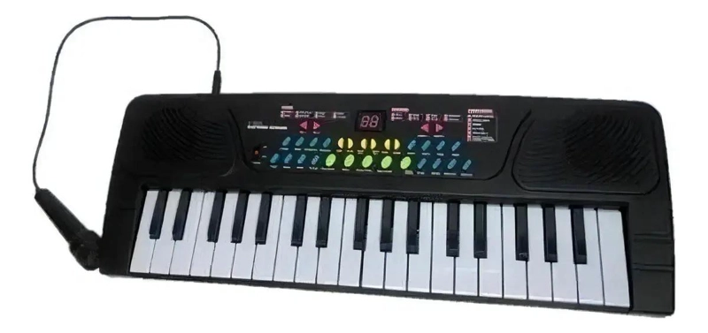TECLADO MUSICAL INFANTIL 37 TECLAS CON MICROFONO Y USB - 1
