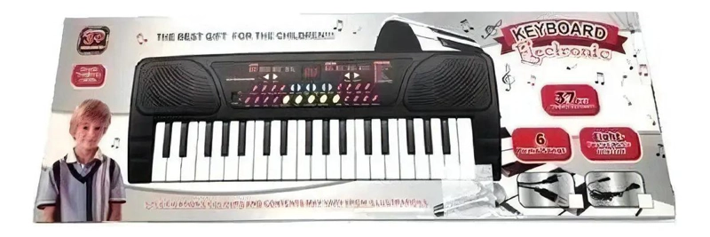 TECLADO MUSICAL INFANTIL 37 TECLAS CON MICROFONO Y USB - 2