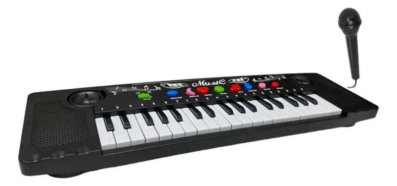 TECLADO MUSICAL INFANTIL 37 TECLAS CON MICROFONO Y USB - 3