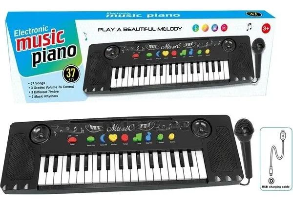 TECLADO MUSICAL INFANTIL 37 TECLAS CON MICROFONO Y USB - 6