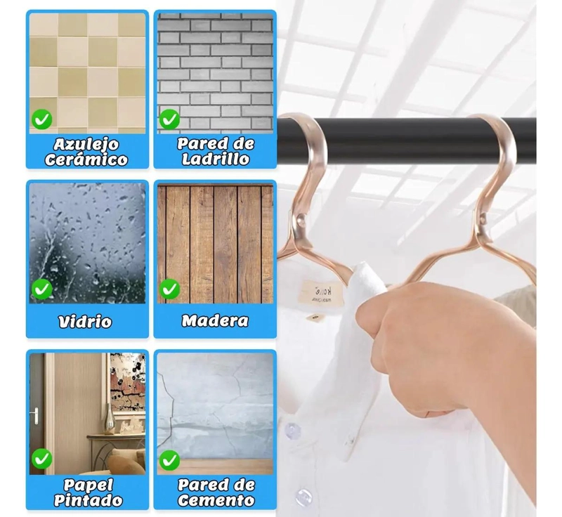 BARRA EXTENSIBLE DE ACERO INOXIDABLE PARA CORTINAS 90-160 CM - 8