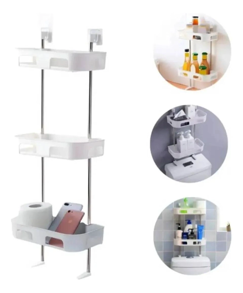 ORGANIZADOR DE BAÑO CON 3 ESTANTES PARA PRODUCTOS DE HIGIENE - 8