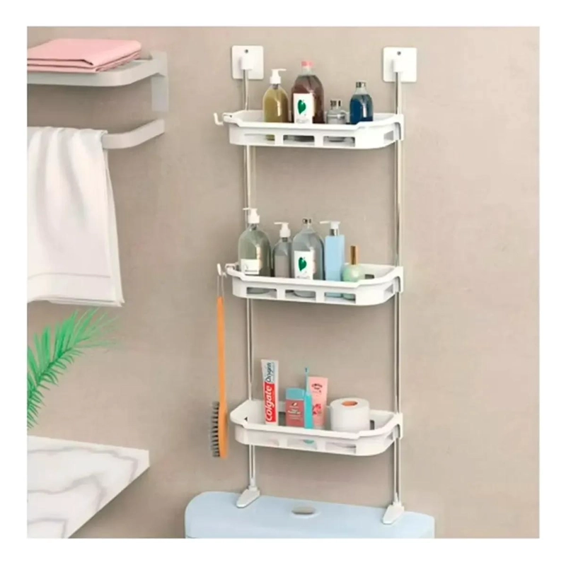 ORGANIZADOR DE BAÑO CON 3 ESTANTES PARA PRODUCTOS DE HIGIENE - 9